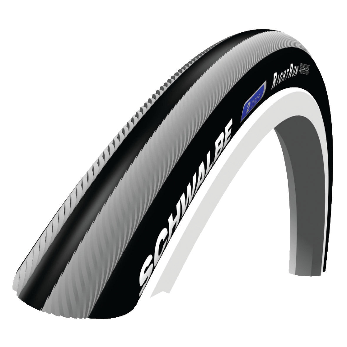 Schwalbe Rightrun 26 x 0.90 23-559 Grey Stripes K-Guard