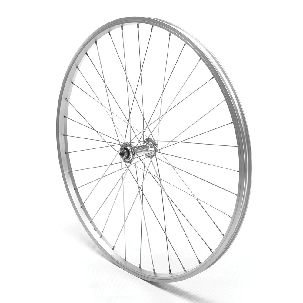 Front Wheel 26' MTB Silver Single Wall QR V-Brake