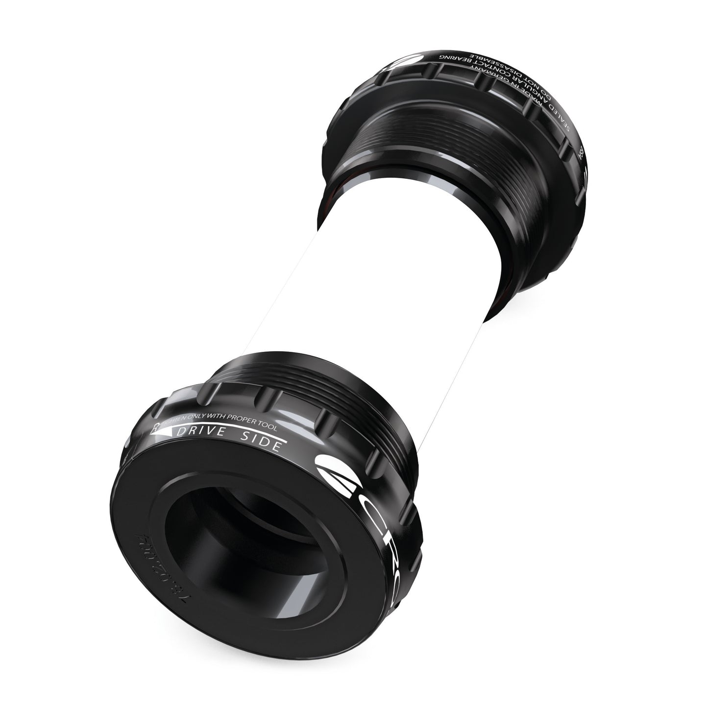 Acros Threaded Stainless BB Hollowtech II Black