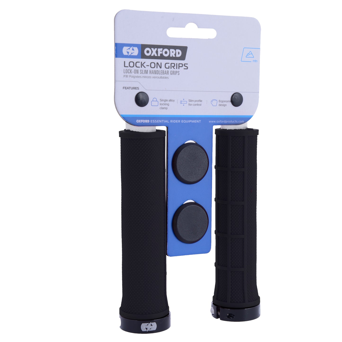 Oxford Lock On Slim Grips Black