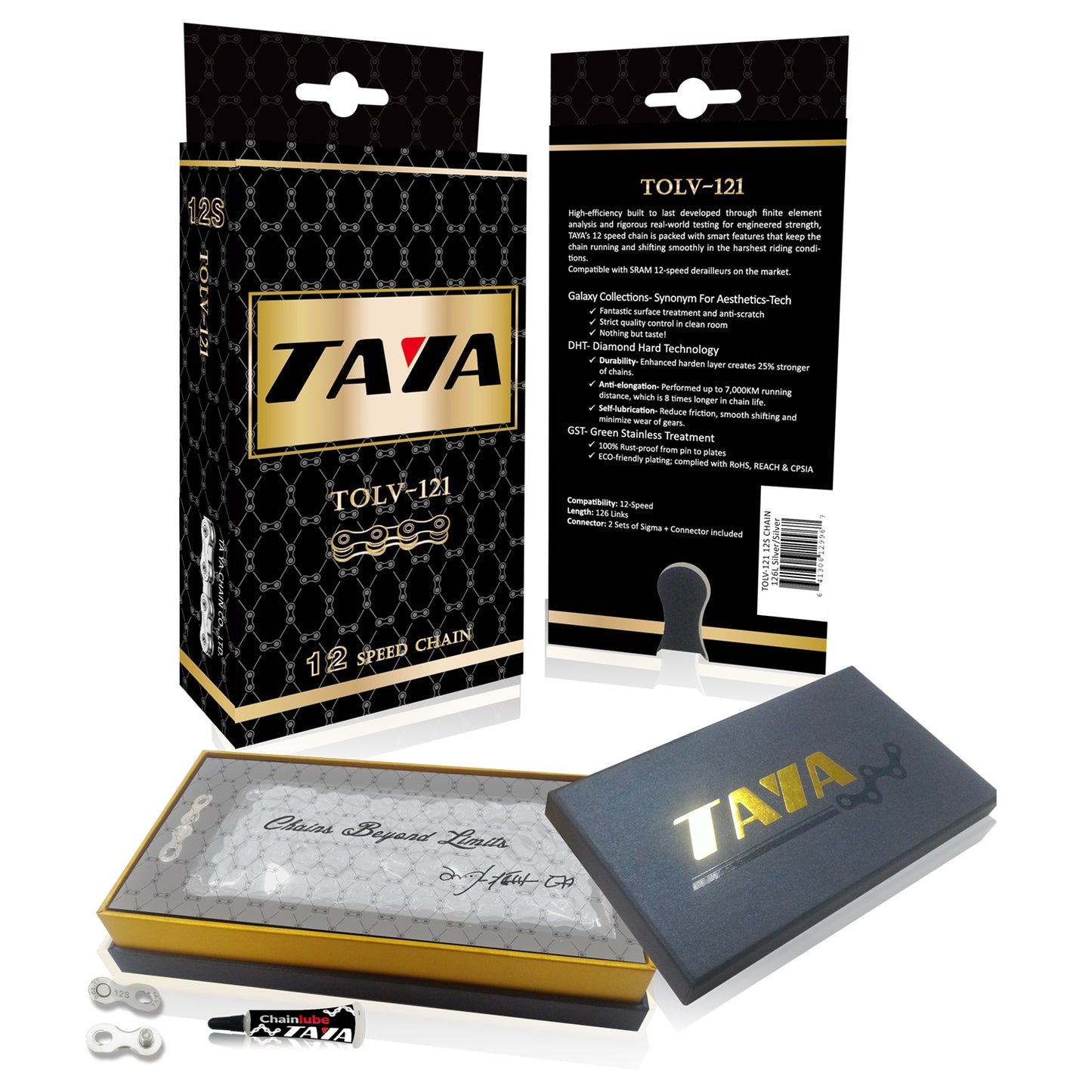 Taya Tolve-121 12 Speed Chain Silver 126L