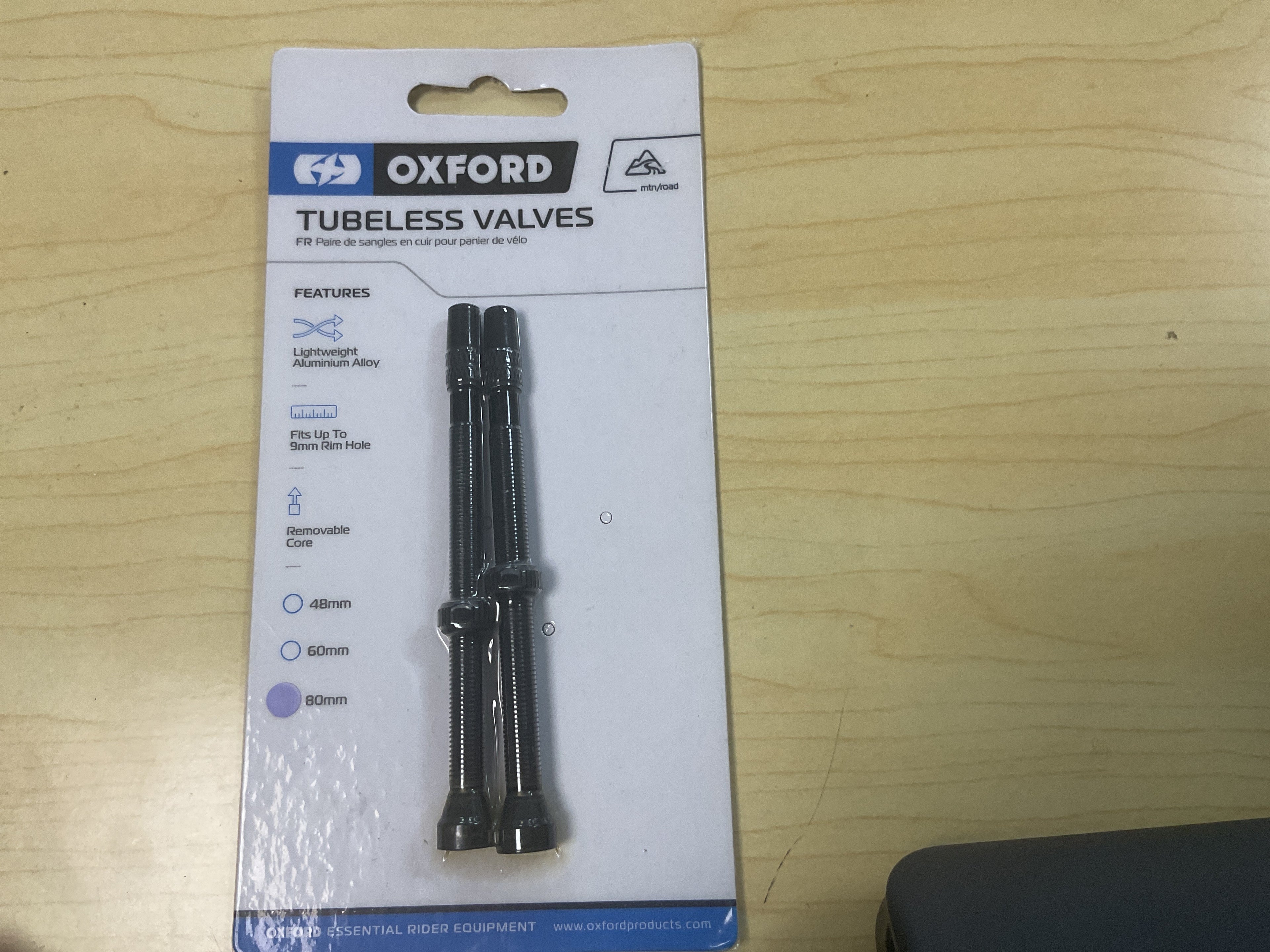 Oxford Tubeless Valves 80mm