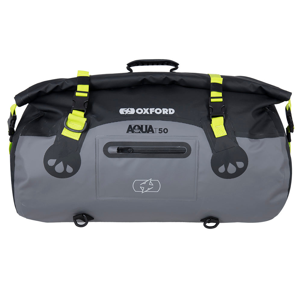 Oxford Aqua T-50 Roll Bag- Black/Grey/Fluo