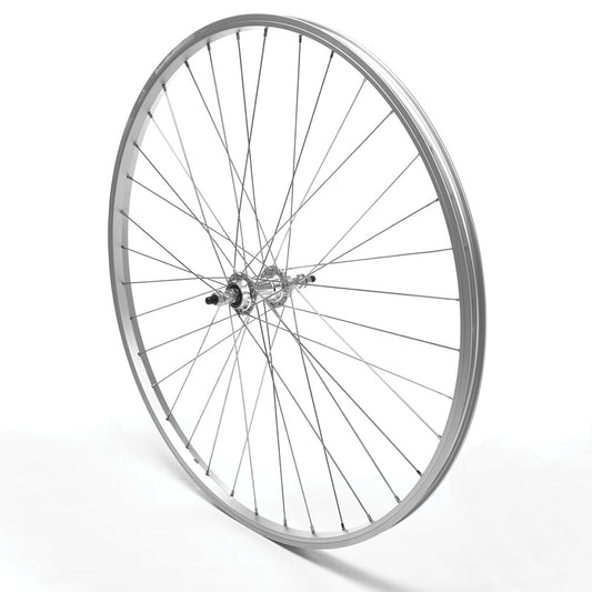 Rear Wheel 24' MTB Silver Single Wall Nutted V-Brake