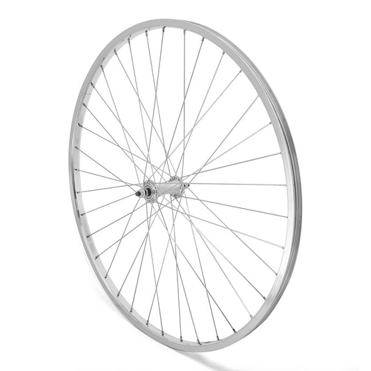 Front Wheel 27 x 1 1/4 Silver Single Wall Nutted
