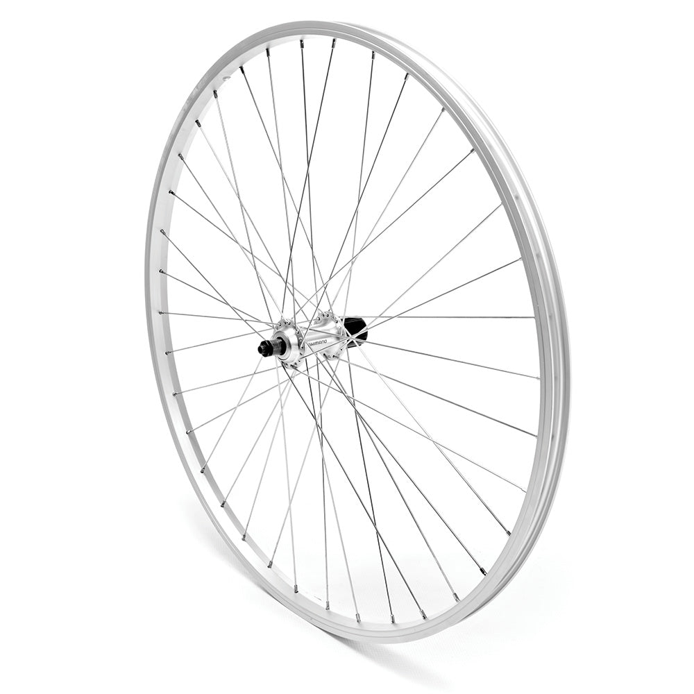 Rear Wheel 700c Hybrid Cassette Silver Single Wall QR