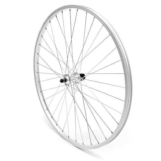 Rear Wheel 700c Hybrid Cassette Silver Single Wall QR