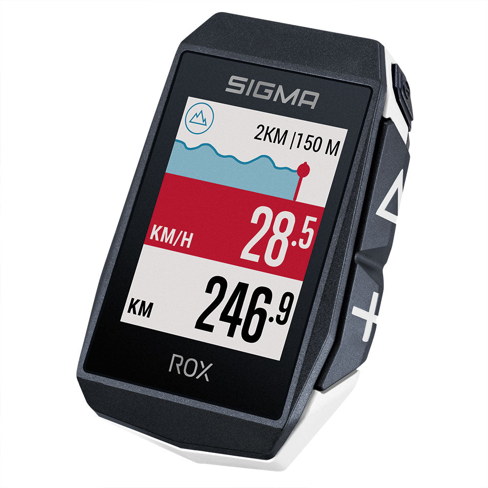 Sigma ROX 11.1 EVO GPS Cycle Computer (White) HR Set