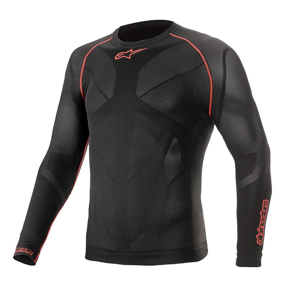 Tech V2 Top Long Sleeve Summer Black Red M