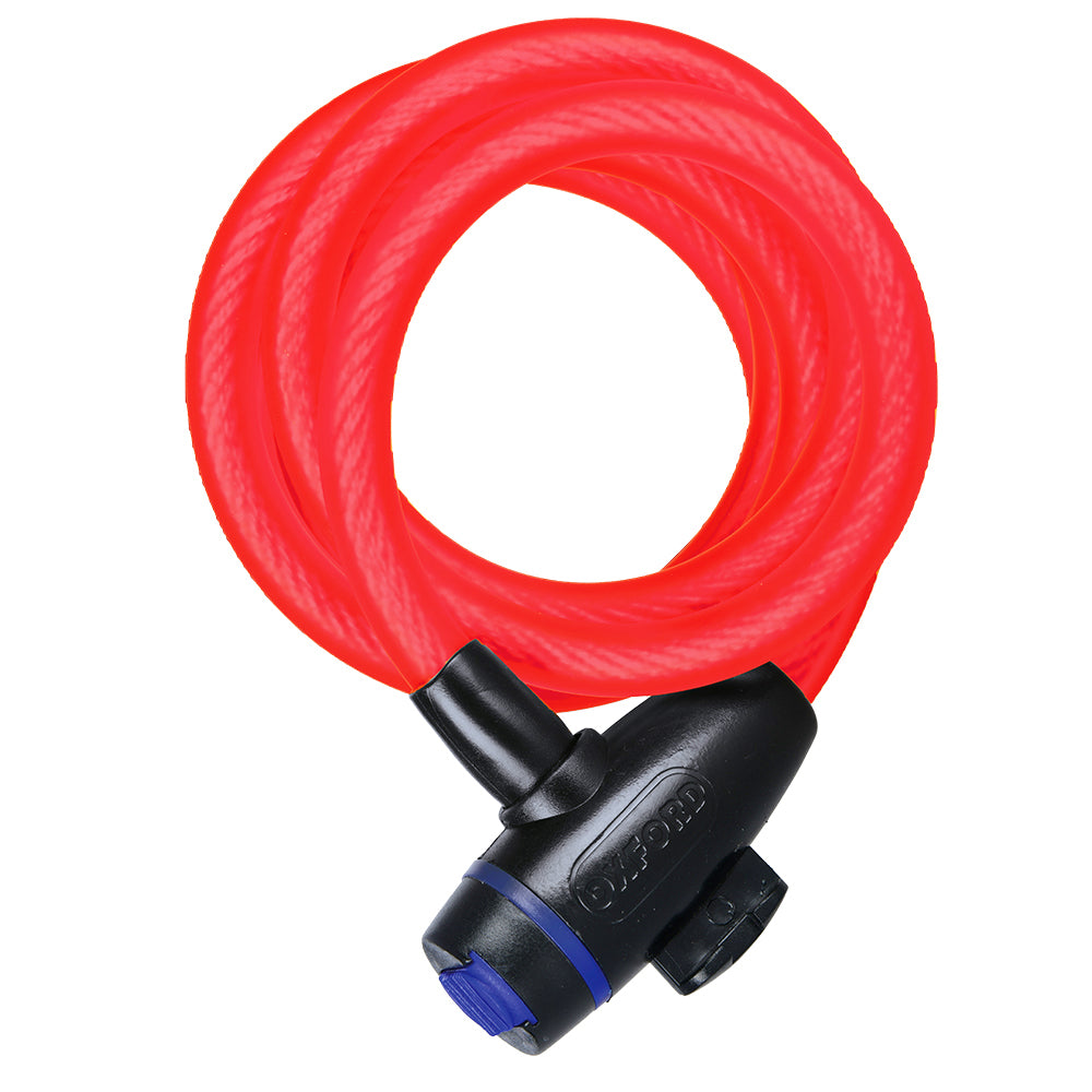 Oxford Cable Lock 12mm x 1800mm Red