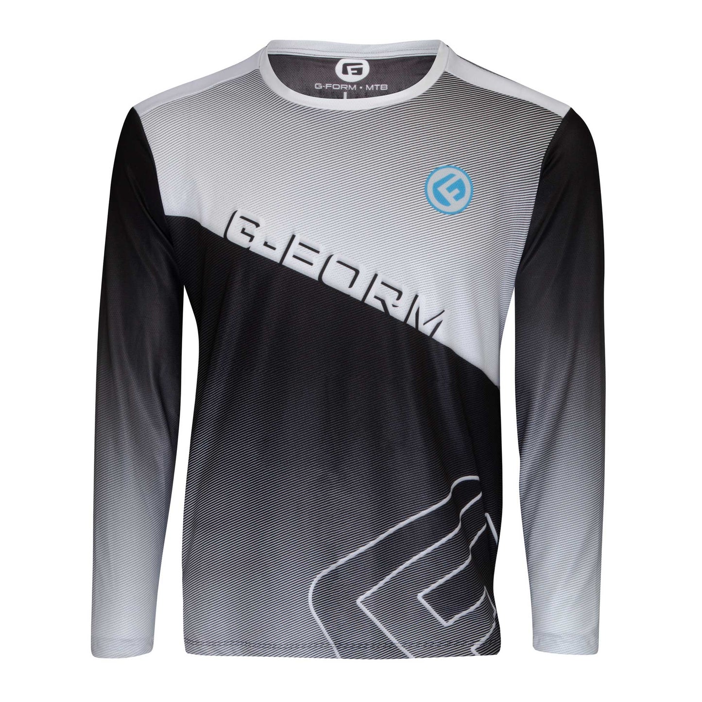 G-Form Men's LS Podium Jersey Black/Grey/White XL