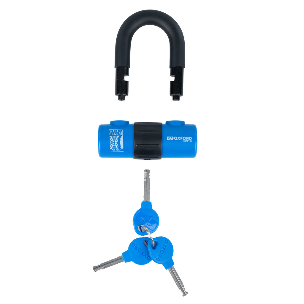 Oxford Chain 10 Chain Lock & Mini Shackle 10mm x 1400mm