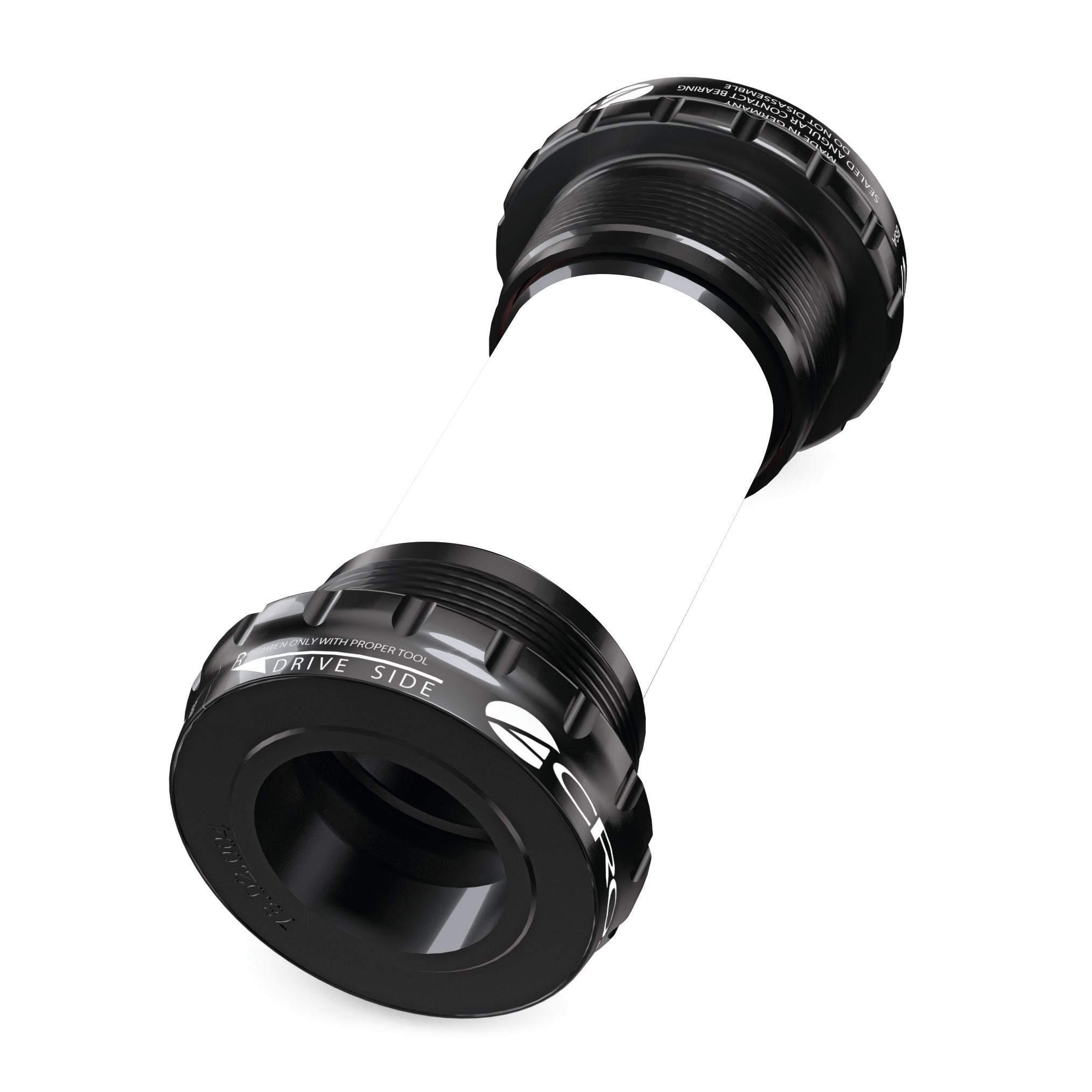 Acros Threaded Stainless BB Hollowtech II Black