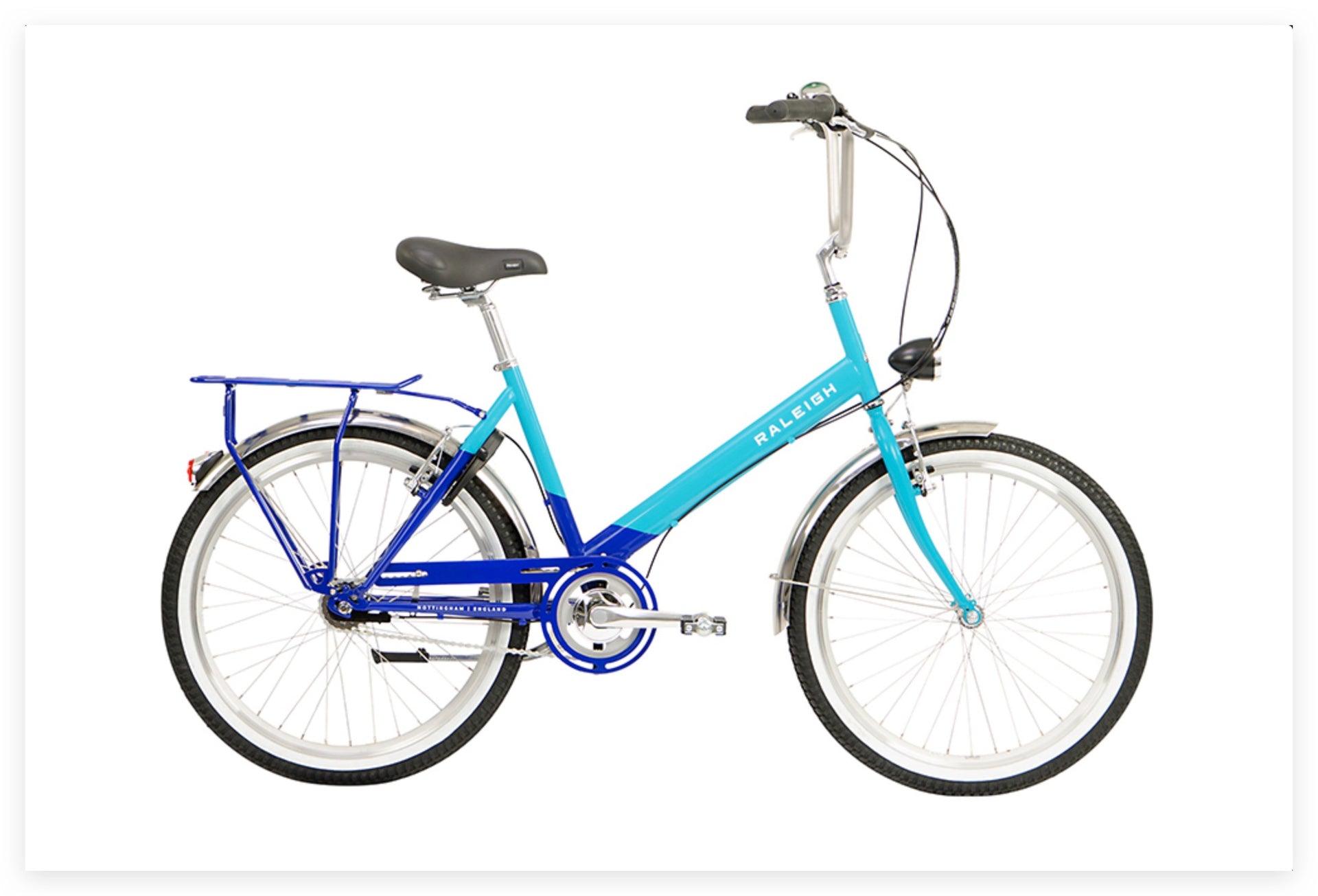 Raleigh Hoppa Womens Hybrid Bike 2023 in White Pink Purple