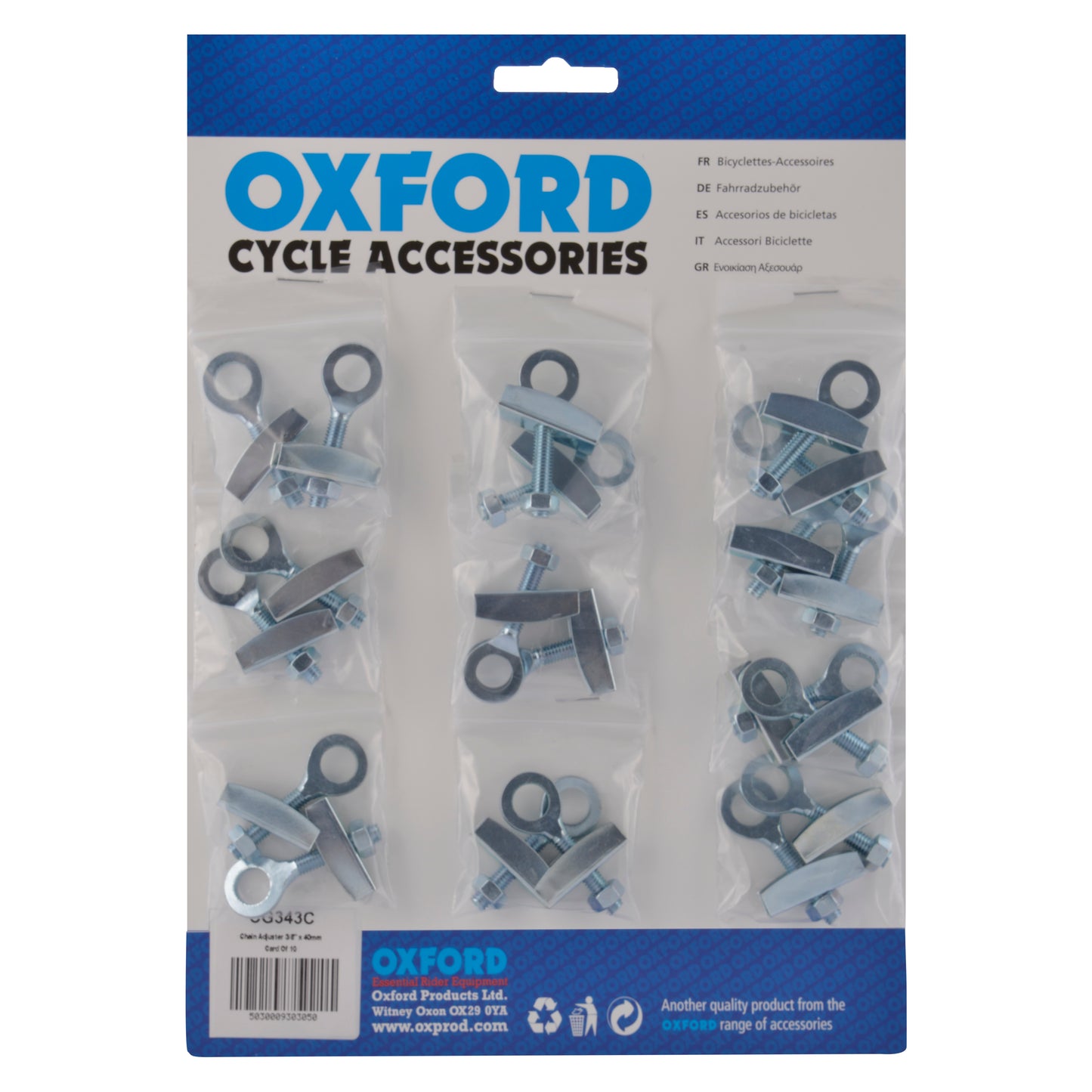 Oxford Chain Adjuster 3/8 x 40mm Bag of 10