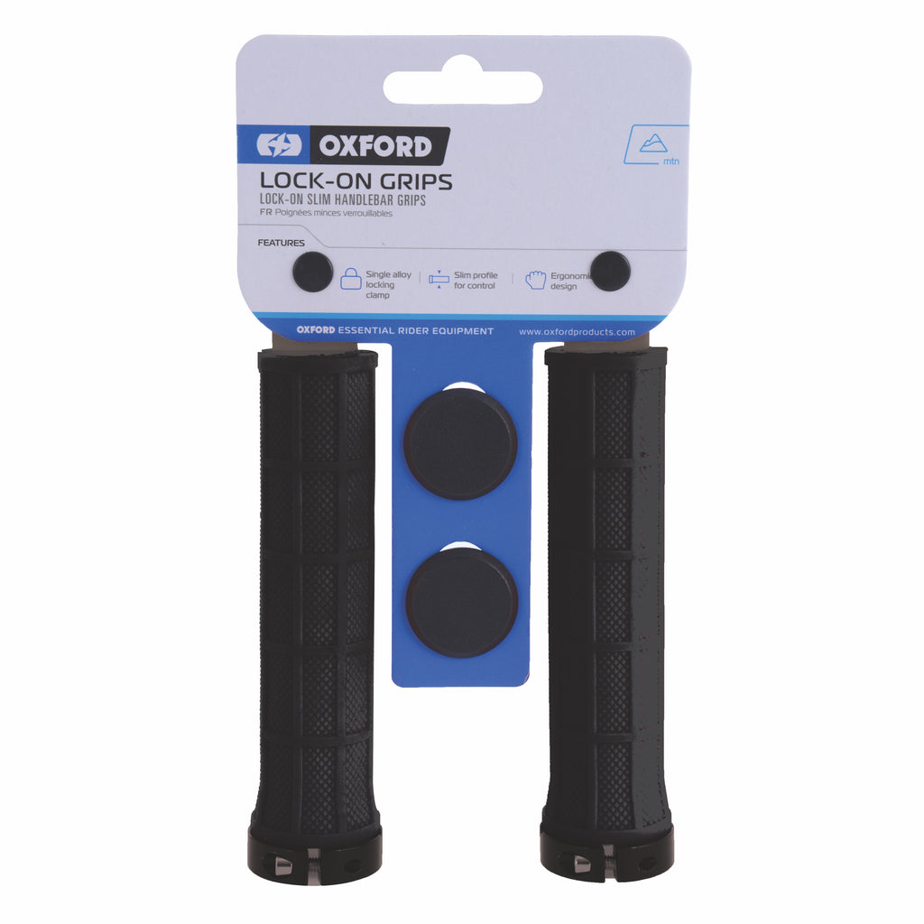 Oxford Lock On Slim Grips Black