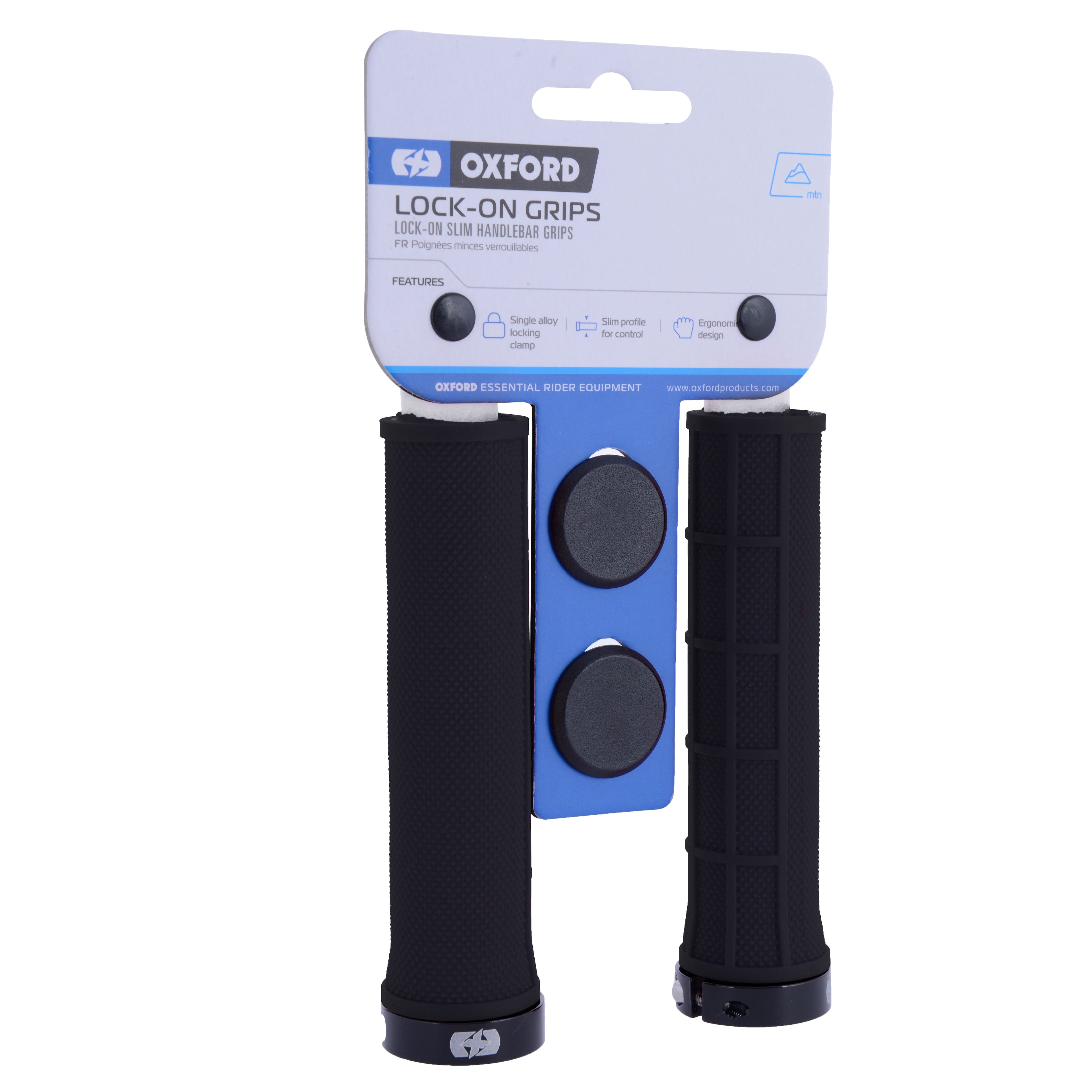 Oxford Lock On Slim Grips Black