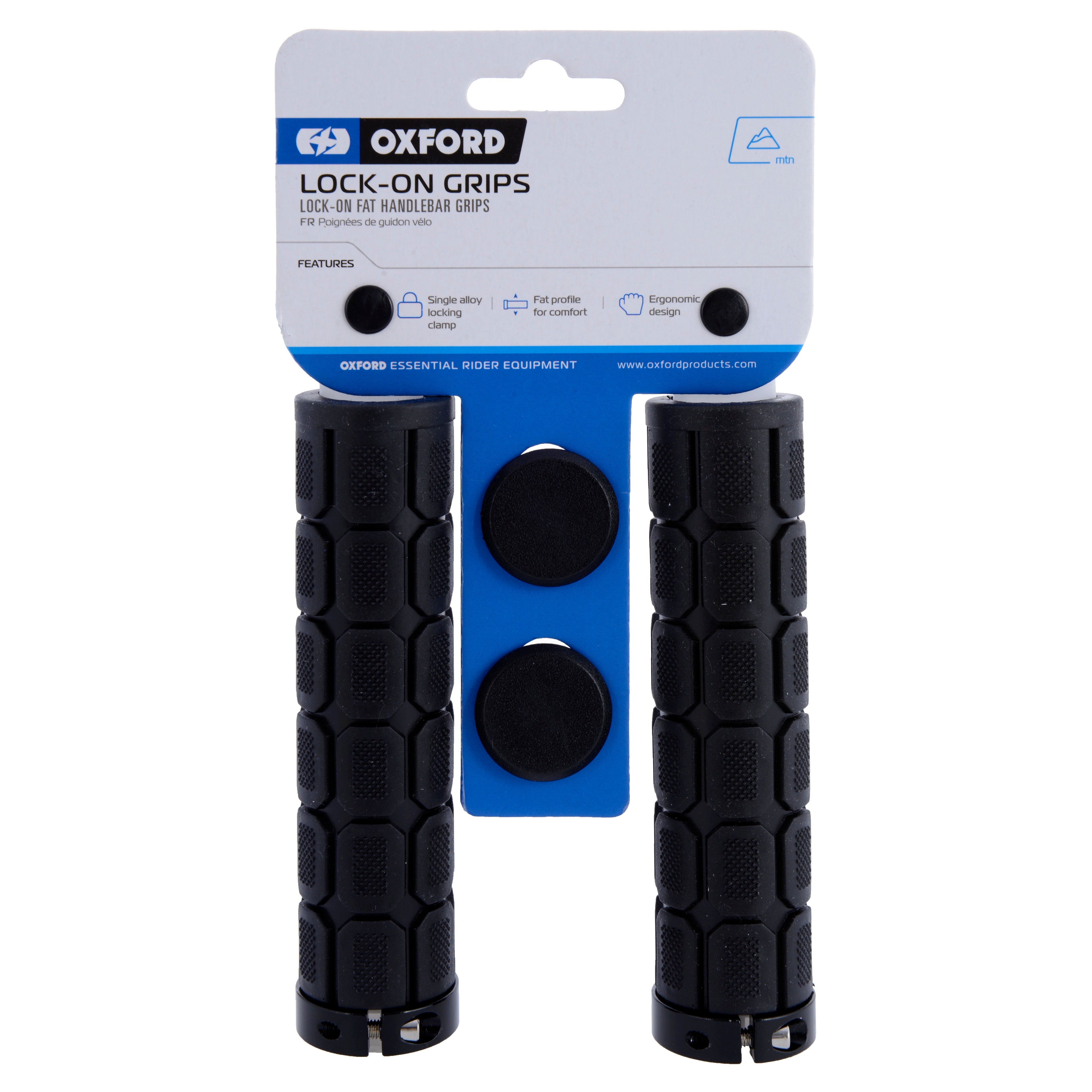 Oxford Lock On Fat Grips Black