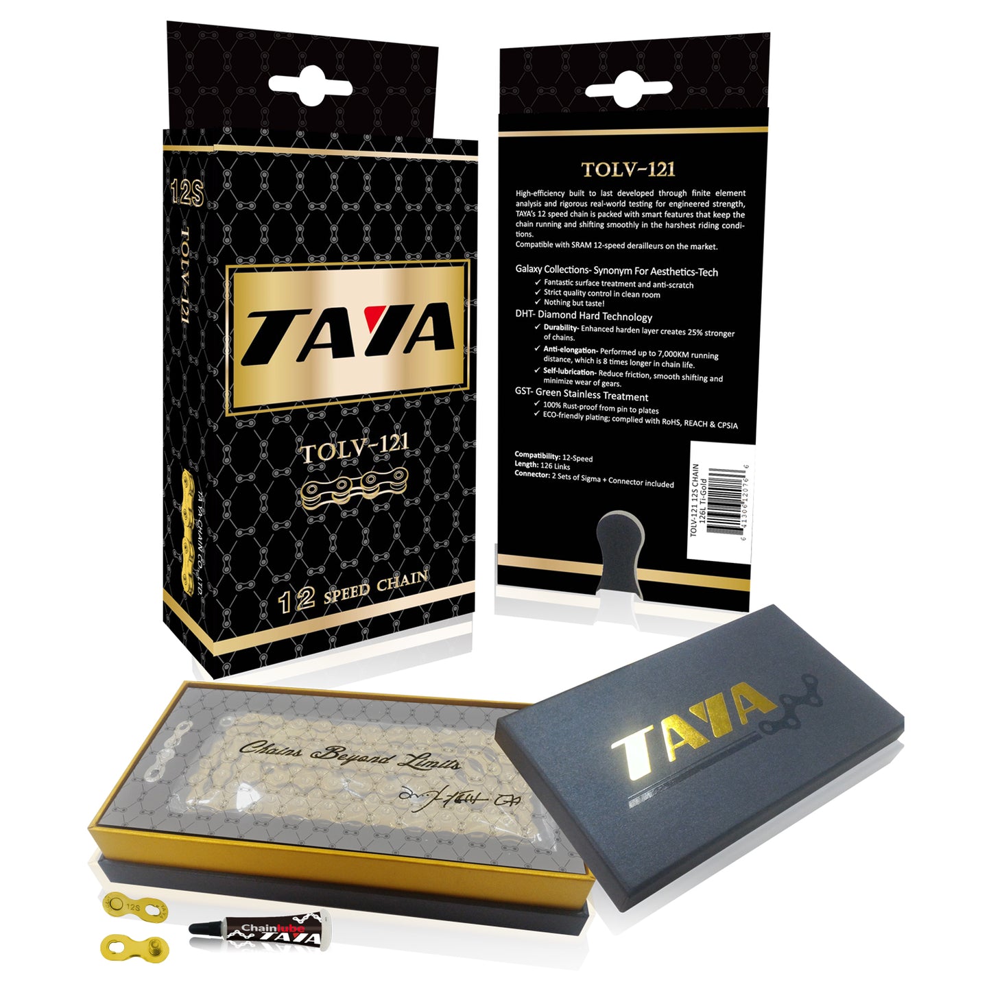 Taya Tolve-121 12 Speed Chain Ti Gold 126L